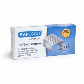 Rapesco 923/6mm Paquete de grapas 1000 grapas - RA-1235