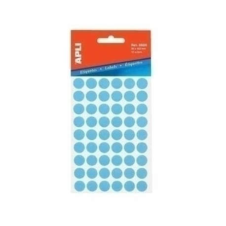 APLI Circular labels 5 sheets 13 x 13mm Blue etiqueta autoadhesiva Azul 175 pieza(s) - 581156
