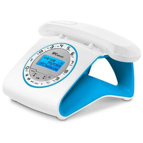 SPC TELECOM RETRO DELUXE 7703 AZUL 50 REG IDENTIFICADOR MANOS LIBRES 7703A
