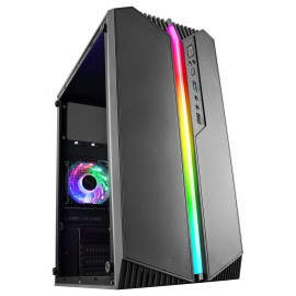 Mars Gaming MC-S1 Negro Caja PC Compacta Gaming Micro-ATX Iluminación ARGB 12 Modos Ventilador FRGB Ventana Lateral Completa