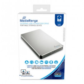MediaRange MR997 disco duro externo 2000 GB Plata