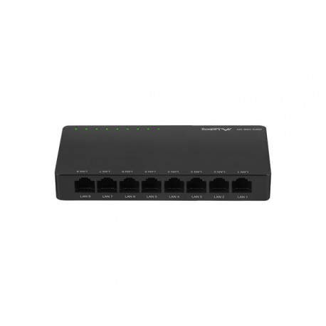 Lanberg DSP2-1008-12V switch No administrado Gigabit Ethernet (10/100/1000) Negro