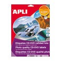 APLI 10603 Blanco CD / DVD etiqueta de impresora