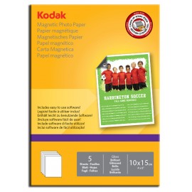 Kodak Papel fotografico con soporte magnético A6 en paquetes de 5 hojas