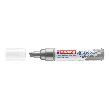 Edding 5000 Acrylic Marker Broad marcador permanente Punta de cincel Plata 1 pieza(s)