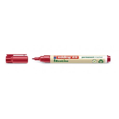 Edding 25 EcoLine marcador permanente Punta redonda Rojo