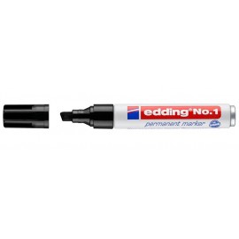 Edding No.1 marcador permanente Punta de cincel Negro