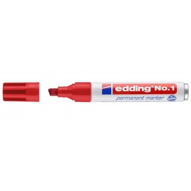 Edding No.1 marcador permanente Punta de cincel Rojo