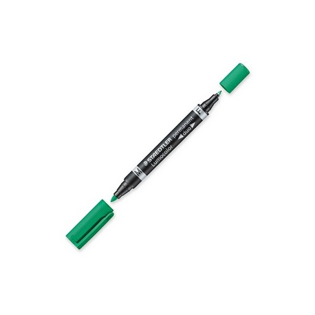Staedtler Lumocolor Duo marcador permanente Punta redonda/fina Verde 1 pieza(s)