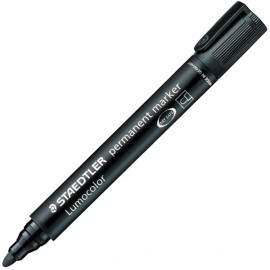 Staedtler Lumocolor marcador permanente Punta redonda Negro 1 pieza(s)