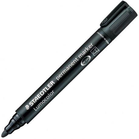 Staedtler Lumocolor marcador permanente Punta redonda Negro 1 pieza(s)