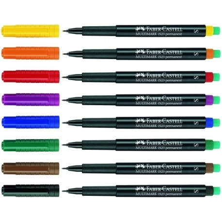 Faber-Castell 152304 marcador permanente Negro, Azul, Verde, Rojo 4 pieza(s)