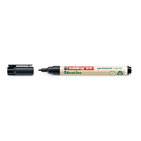 Edding 25 EcoLine marcador permanente Punta redonda Negro