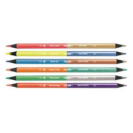 Milan 7123306 lápiz de color Beige, Azul, Marrón, Gris, Azul metálico, Naranja, Melocotón