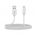 DCU Advance Tecnologic 30402065 cable USB 2 m USB 3.2 Gen 1 (3.1 Gen 1) USB C USB A Blanco