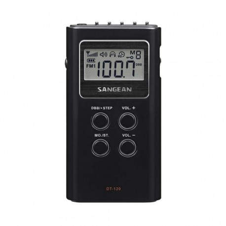 Sangean DT-120B radio Portátil Digital Negro