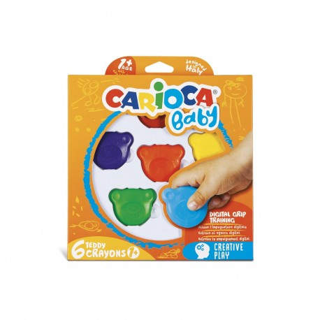 Carioca Teddy Crayons BABY - 6 Pz - 42956