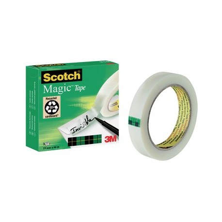Scotch Magic Tape 810 Apto para uso en interior 66 m Fibra, Papel Blanco - 8101966