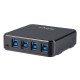 StarTech.com Switch Conmutador USB 3.0 4x4 para Compartir Dispositivos Periféricos - HBS304A24A