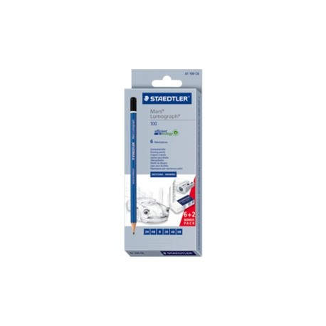 Staedtler Mars Lumograph 100 Multi 6 pieza(s) - 61100C6
