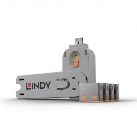 Lindy 40453 bloqueador de puerto Bloqueador de puerto + clave USB tipo A