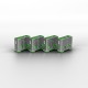 Lindy 40451 bloqueador de puerto Bloqueador de puerto + clave USB tipo A Verde Acrilonitrilo butadieno estireno (ABS) 5 pieza(s)
