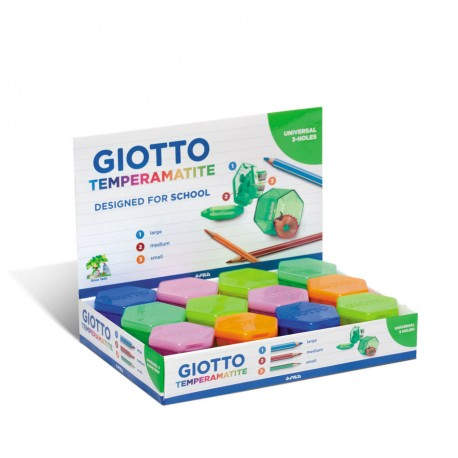 Giotto 233000 sacapuntas Sacapuntas manual Azul, Verde, Naranja, Rosa, Amarillo