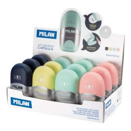 Milan 4714112 sacapuntas Sacapuntas manual Azul, Rosa, Turquesa, Amarillo - 8411574060499