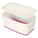 Leitz MyBox Bandeja de almacenamiento Rectangular ABS sintéticos Rosa, Blanco - 5229-10-23