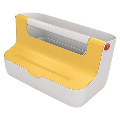 Leitz 61250019 caja de almacenaje Rectangular Acrilonitrilo butadieno estireno (ABS) Blanco, Amarillo