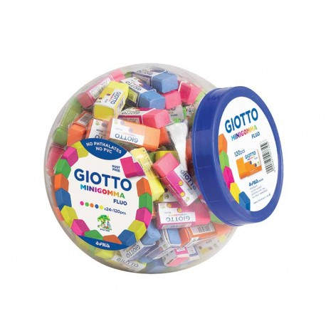 Giotto Fluo goma Elastómero termoplástico (TPE) Azul, Fucsia, Verde, Naranja, Amarillo 120 pieza(s) - 232700 - 232700