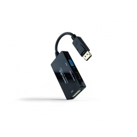 CONVERSOR DISPLAYPORT A HDMI/DVI/VGA 20CM NEGRO NANOCABLE