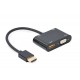 Gembird A-HDMIM-HDMIFVGAF-01 tarjeta y adaptador de interfaz HDMI, VGA