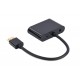 Gembird A-HDMIM-HDMIFVGAF-01 tarjeta y adaptador de interfaz HDMI, VGA