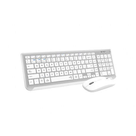TECLADO + RATON WIRELESS PRESTIGE PLATA/BLANCO SUBBLIM - SUBKBC-DCEP10
