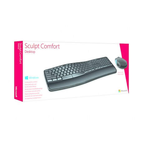 Microsoft Sculpt Comfort Desktop teclado Ratón incluido RF inalámbrico QWERTY Negro