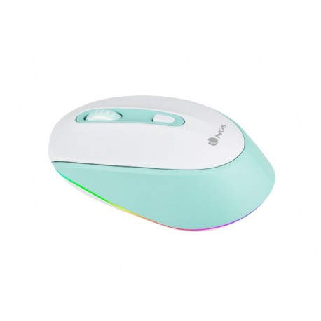RATON OPTICO WIRELESS RECARGABLE SMOG RGB WHITE/MINT NGS
