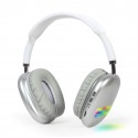 Gembird BHP-LED-02-W auricular y casco Auriculares Inalámbrico Diadema Llamadas/Música Bluetooth Blanco