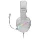 Mars Gaming MH122 Blanco, Cascos Gaming FRGB Over Ear con Micrófono, Sonido HiFi