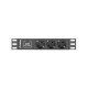 Lanberg PDU-03F-0200-BK unidad de distribución de energía (PDU) 3 salidas AC 1U Negro