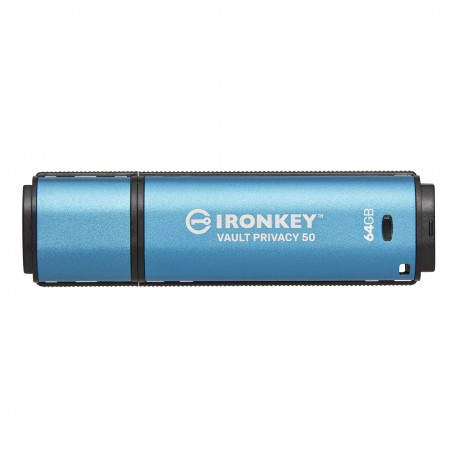 Kingston Technology IronKey Vault Privacy 50 unidad flash USB 64 GB USB tipo A 3.2 Gen 1 (3.1 Gen 1) Azul