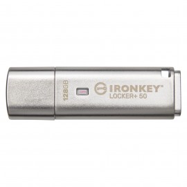 Kingston Technology IronKey Locker+ 50 unidad flash USB 128 GB USB tipo A 3.2 Gen 1 (3.1 Gen 1) Plata