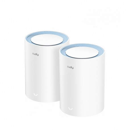 Cudy M1200 2-PACK sistema Wi-Fi Mesh (Wi-Fi en malla) Doble banda (2,4 GHz / 5 GHz) Wi-Fi 5 (802.11ac) Blanco 1 Interno