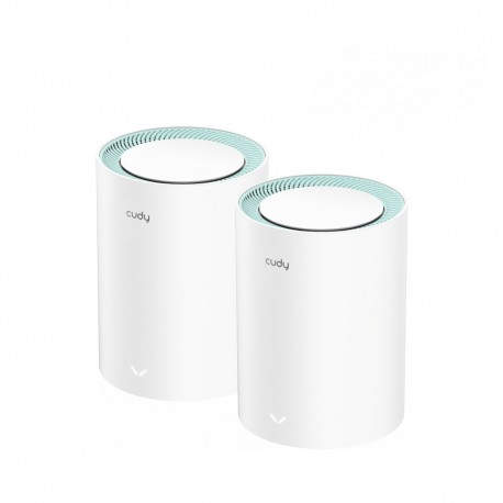 Cudy M1300 2-PACK sistema Wi-Fi Mesh (Wi-Fi en malla) Doble banda (2,4 GHz / 5 GHz) Wi-Fi 5 (802.11ac) Blanco 1 Interno