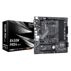 Asrock B450M Pro4 R2.0 AMD B450 Zócalo AM4 micro ATX