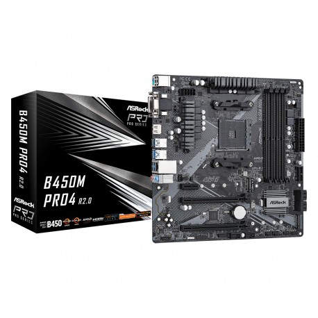 Asrock B450M Pro4 R2.0 AMD B450 Zócalo AM4 micro ATX