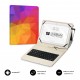 SUBBLIM FUNDA + TECLADO TABLET KEYTAB USB TRIANGULOS Multicolor MicroUSB QWERTY Español