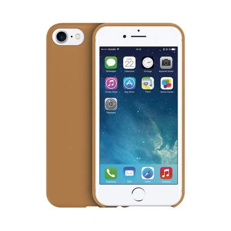 Mobilis CßSCARA PIEL ORIGINE PARA IPHONE 7/6/6S BEIGE Funda Marrón