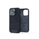 Njord byELEMENTS Salmon Leather Magsafe Case - iPhone 14 Pro - Black