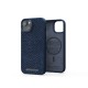 Njord byELEMENTS Salmon Leather Magsafe Case - iPhone 14 - Blue